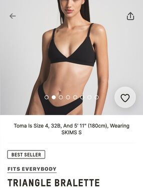 SKIMS Black Triangle Bralette